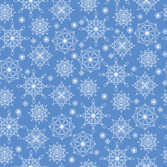 Winter seamless background with snowflakes