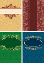 Naklejka premium Ornamental vector labels