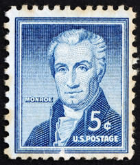 Postage stamp USA 1954 James Monroe