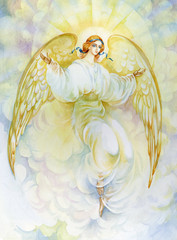 Watercolor “Angel“ - 37587424