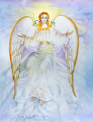Watercolor “Angel“ - 37587456