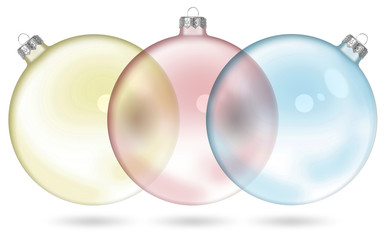 Three Color Christmas transparent ball