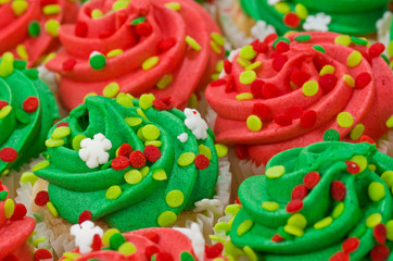 Red and Green Cupcakes