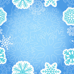 Blue Christmas greeting background