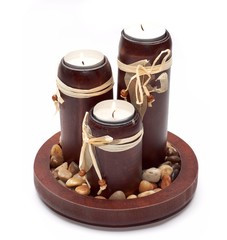 Candles isolated on white background