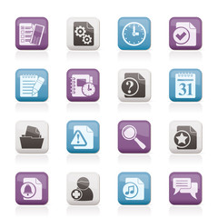 Organizer, communication and connection icons