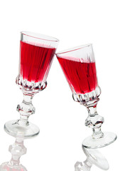 Glasses of red wine