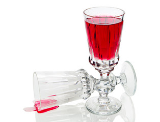 Two crystal glasses
