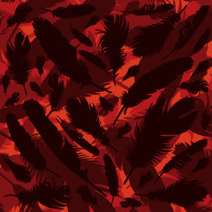 Colorful bird feathers background illustration