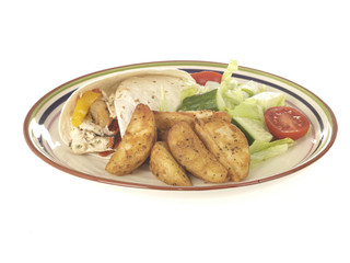 Chicken Fajitas with Potato Wedges