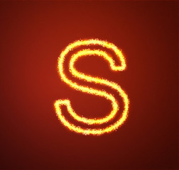 Gold star alphabet(letter S)