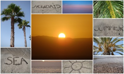 Collage von verschiedenen Urlaubsfotos auf Teneriffa