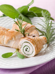 stuffed roll of turkey