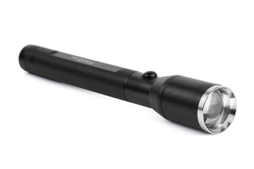 Black compact flashlight