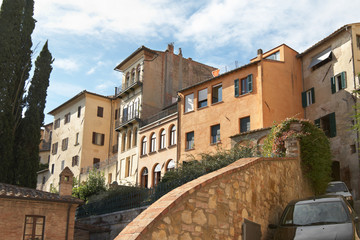 Fototapeta na wymiar Włochy, Montepulciano. Architektura miejska