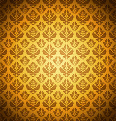 seamless floral gold background
