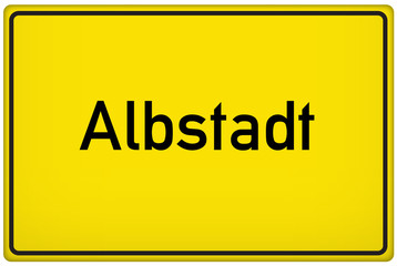 Ortseingangsschild der Stadt Albstadt