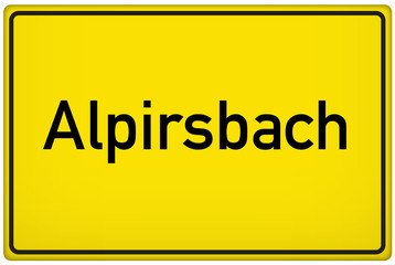Ortseingangsschild der Stadt Alpirsbach
