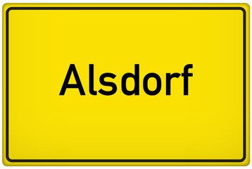 Ortseingangsschild der Stadt Alsdorf