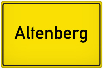 Ortseingangsschild der Stadt Altenberg