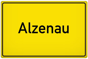 Ortseingangsschild der Stadt Alzenau