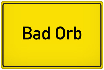 Ortseingangsschild der Stadt Bad Orb