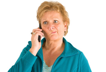 Frau mit Telefon