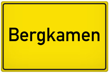 Ortseingangsschild der Stadt Bergkamen