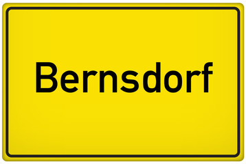 Ortseingangsschild der Stadt Bernsdorf
