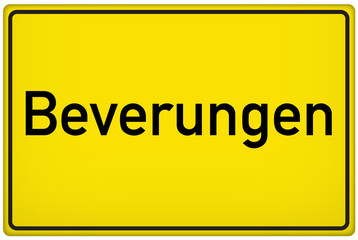 Fototapeta premium Ortseingangsschild der Stadt Beverungen