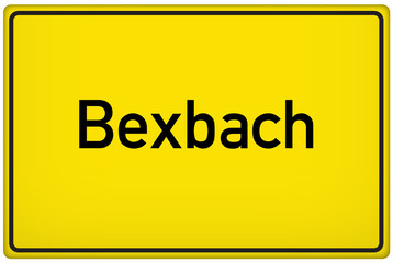 Ortseingangsschild der Stadt Bexbach