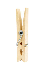 Wäscheklammer Holz freigestellt