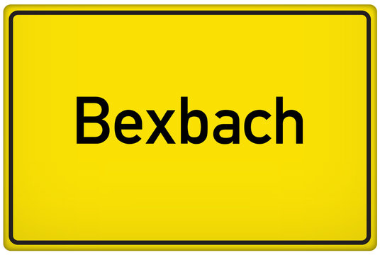 Ortseingangsschild der Stadt Bexbach