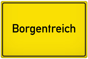 Fototapeta premium Ortseingangsschild der Stadt Borgentreich