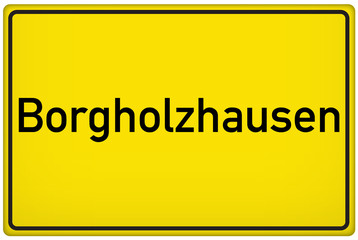 Ortseingangsschild der Stadt Borgholzhausen