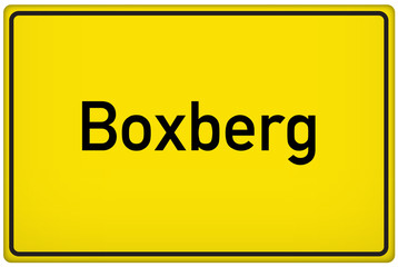 Ortseingangsschild der Stadt Boxberg