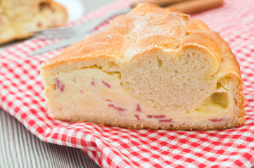 Ricotta cheese calzone.