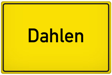 Ortseingangsschild der Stadt Dahlen