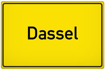 Ortseingangsschild der Stadt Dassel