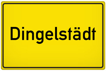Ortseingangsschild der Stadt Dingelstädt