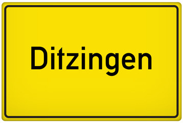 Ortseingangsschild der Stadt Ditzingen