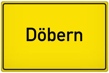 Ortseingangsschild der Stadt Döbern
