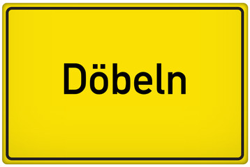 Ortseingangsschild der Stadt Döbeln