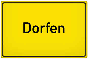 Ortseingangsschild der Stadt Dorfen