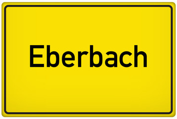 Ortseingangsschild der Stadt Eberbach
