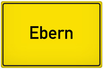 Ortseingangsschild der Stadt Ebern