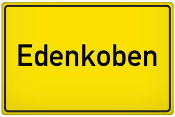 Fototapeta premium Ortseingangsschild der Stadt Edenkoben