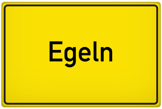 Ortseingangsschild der Stadt Egeln