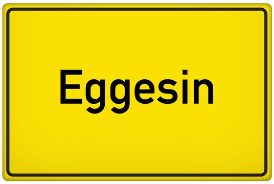 Ortseingangsschild der Stadt Eggesin
