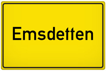 Ortseingangsschild der Stadt Emsdetten